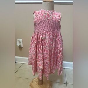 Jeanine Johnson Pink Floral Smocked Dress